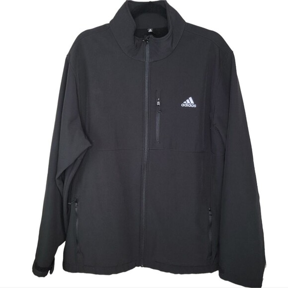 Adidas Golf Softshell, Fleece Lined, Full Zip Golf Jacket Black XL